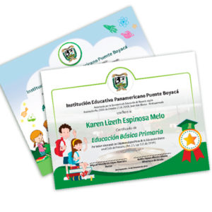 Certificado para colegios