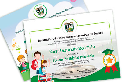 Certificado para colegios